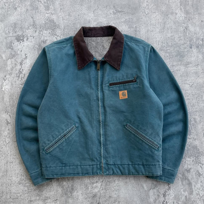 Contrast Color Long Sleeve Zipper Plush Jacket-Maverick