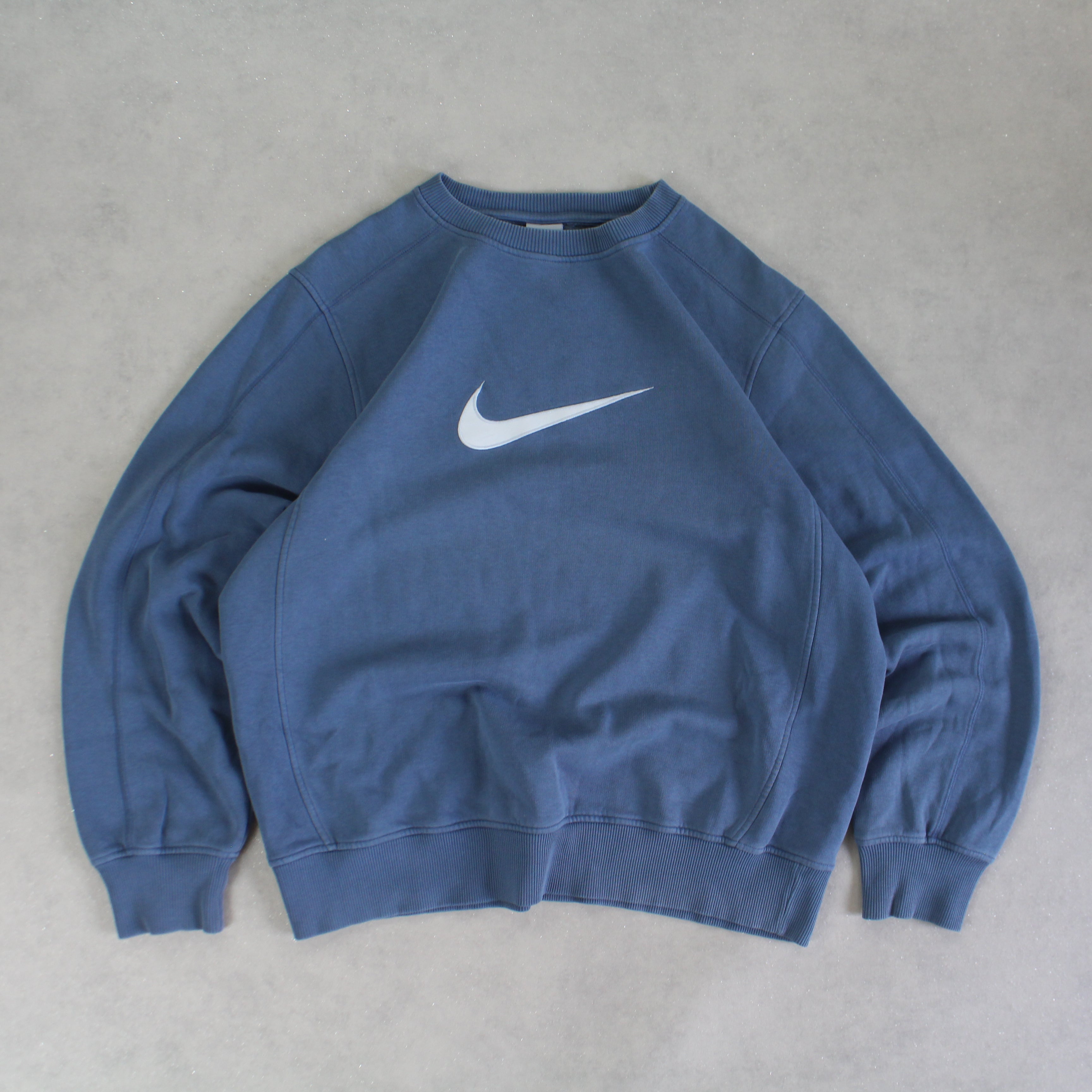 RARE 2000s  Swoosh Sweatshirt Blue-Maverick