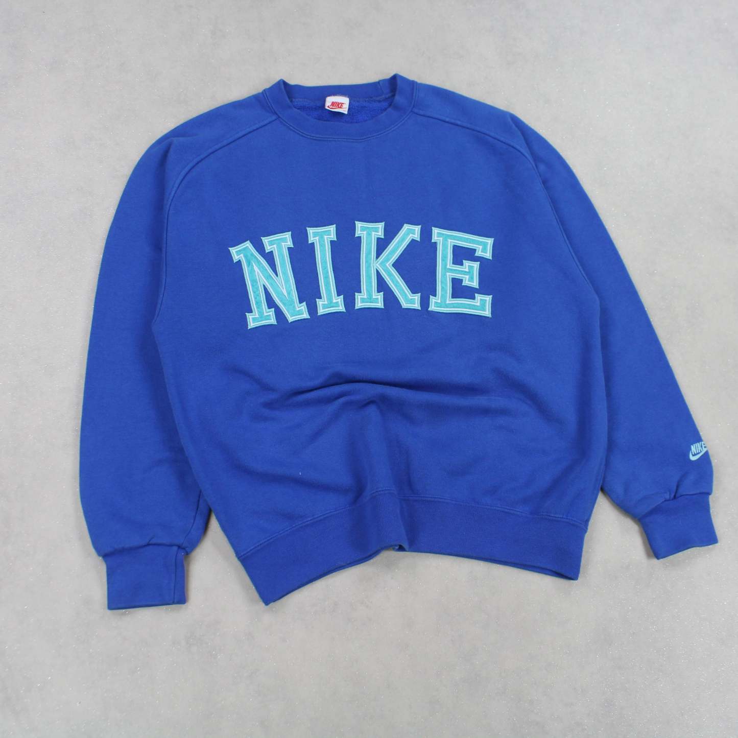 VERY RARE 1990s  Spell Out Sweatshirt Blue-Maverick