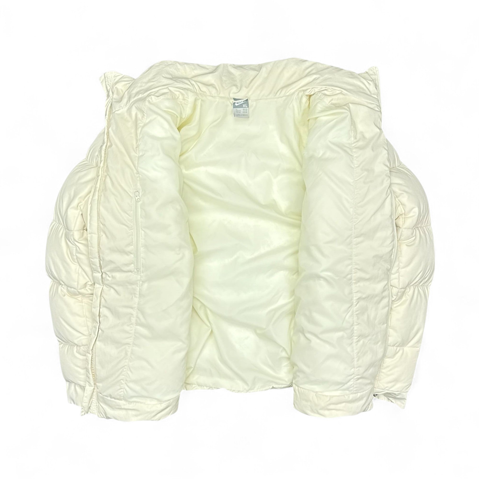Vintage Y2K Down Pufferjacke Beige-Maverick