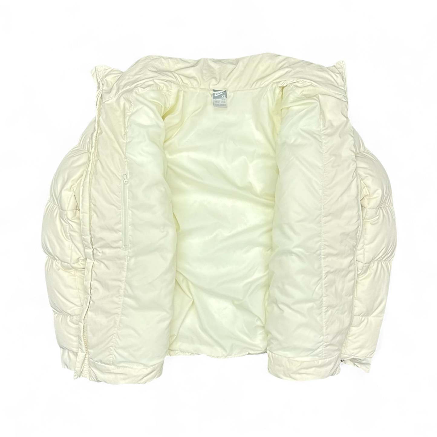 Vintage Y2K Down Pufferjacke Beige-Maverick