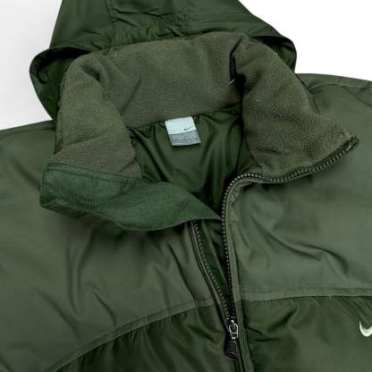 Vintage Y2K Puffer Daunenjacke Khaki-Maverick