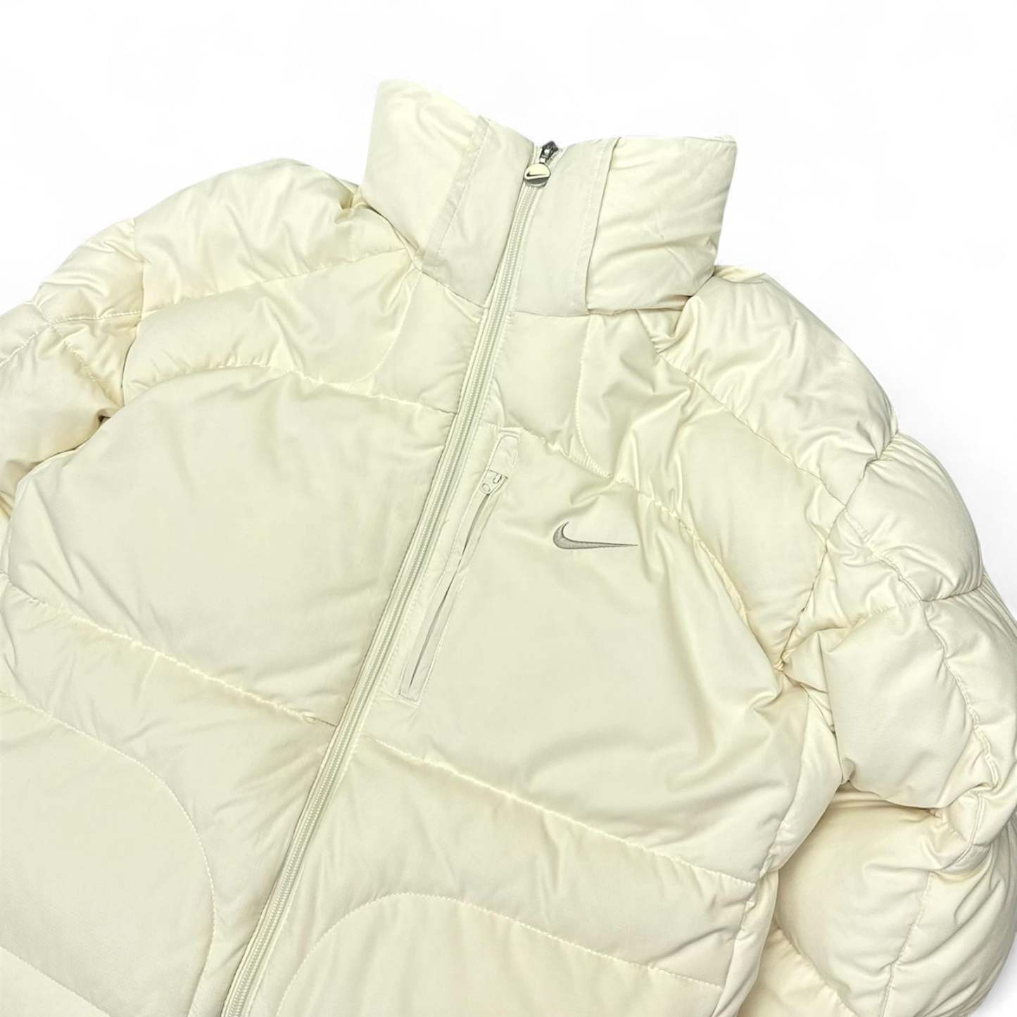 Vintage Y2K Down Pufferjacke Beige-Maverick