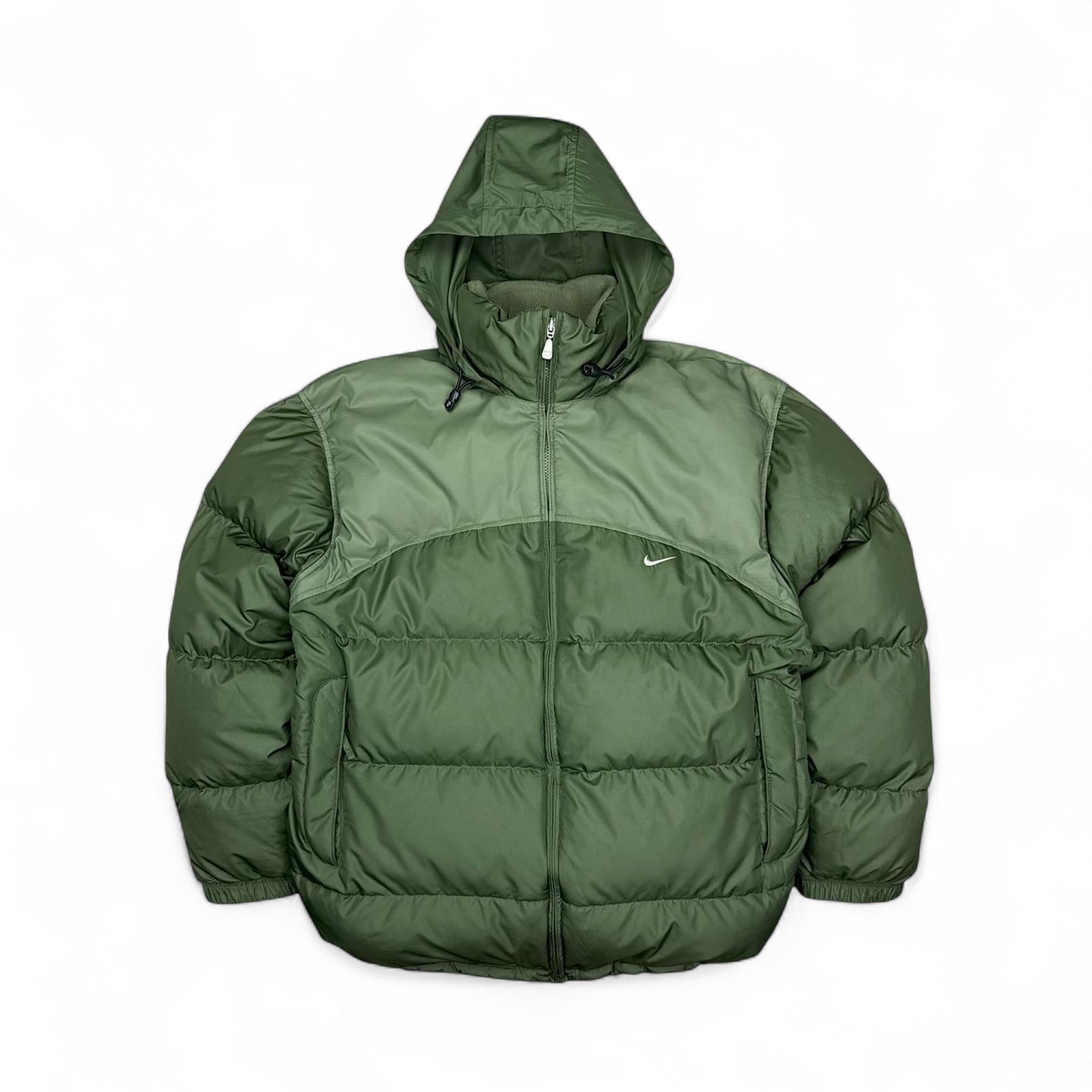 Vintage Y2K Puffer Daunenjacke Khaki-Maverick