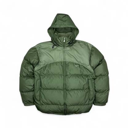 Vintage Y2K Puffer Daunenjacke Khaki-Maverick