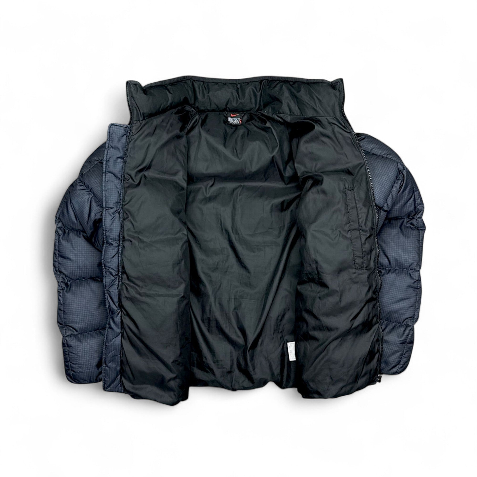 Vintage 90s rare Center-Swoosh Down Pufferjacke Navy-Maverick