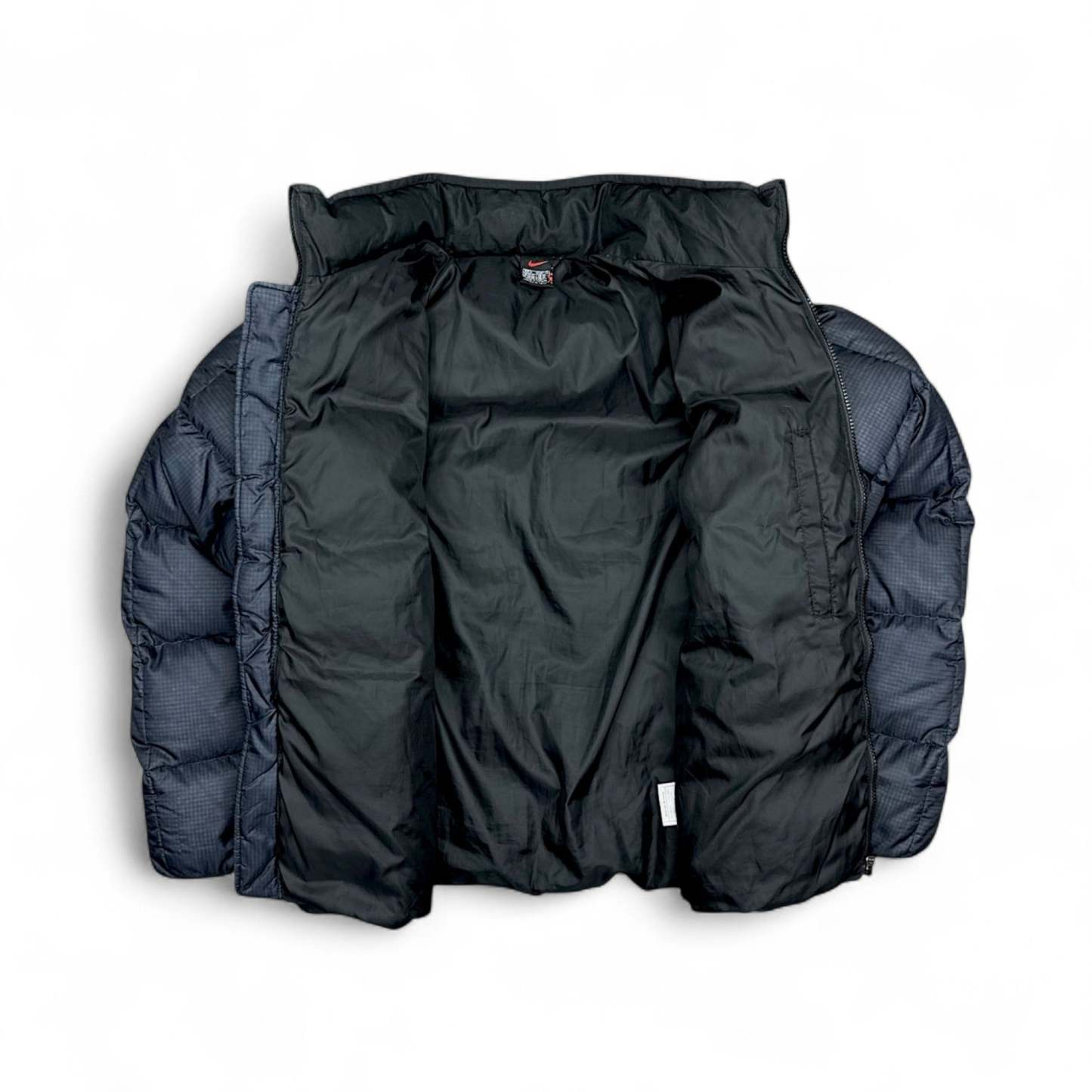 Vintage 90s rare Center-Swoosh Down Pufferjacke Navy-Maverick