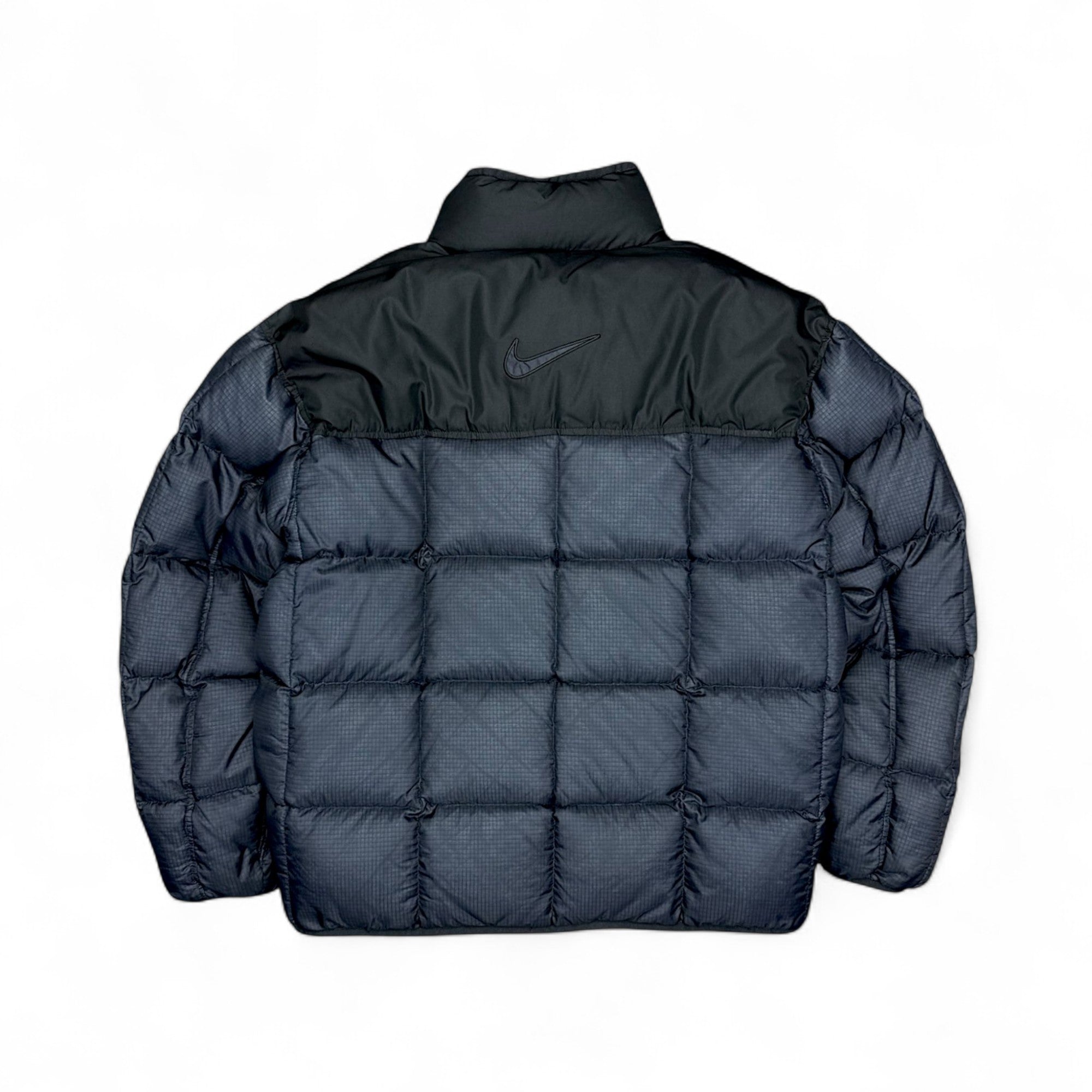 Vintage 90s rare Center-Swoosh Down Pufferjacke Navy-Maverick