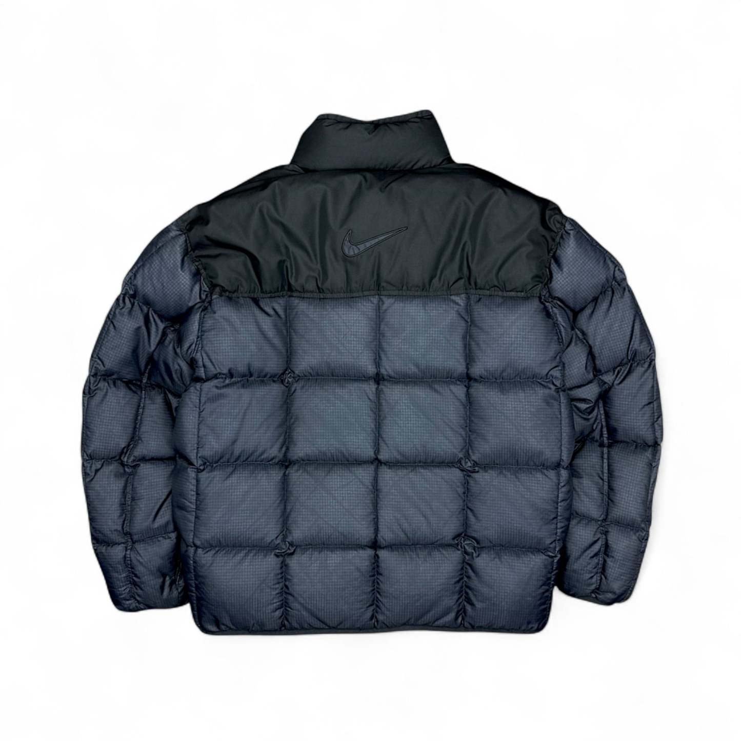 Vintage 90s rare Center-Swoosh Down Pufferjacke Navy-Maverick