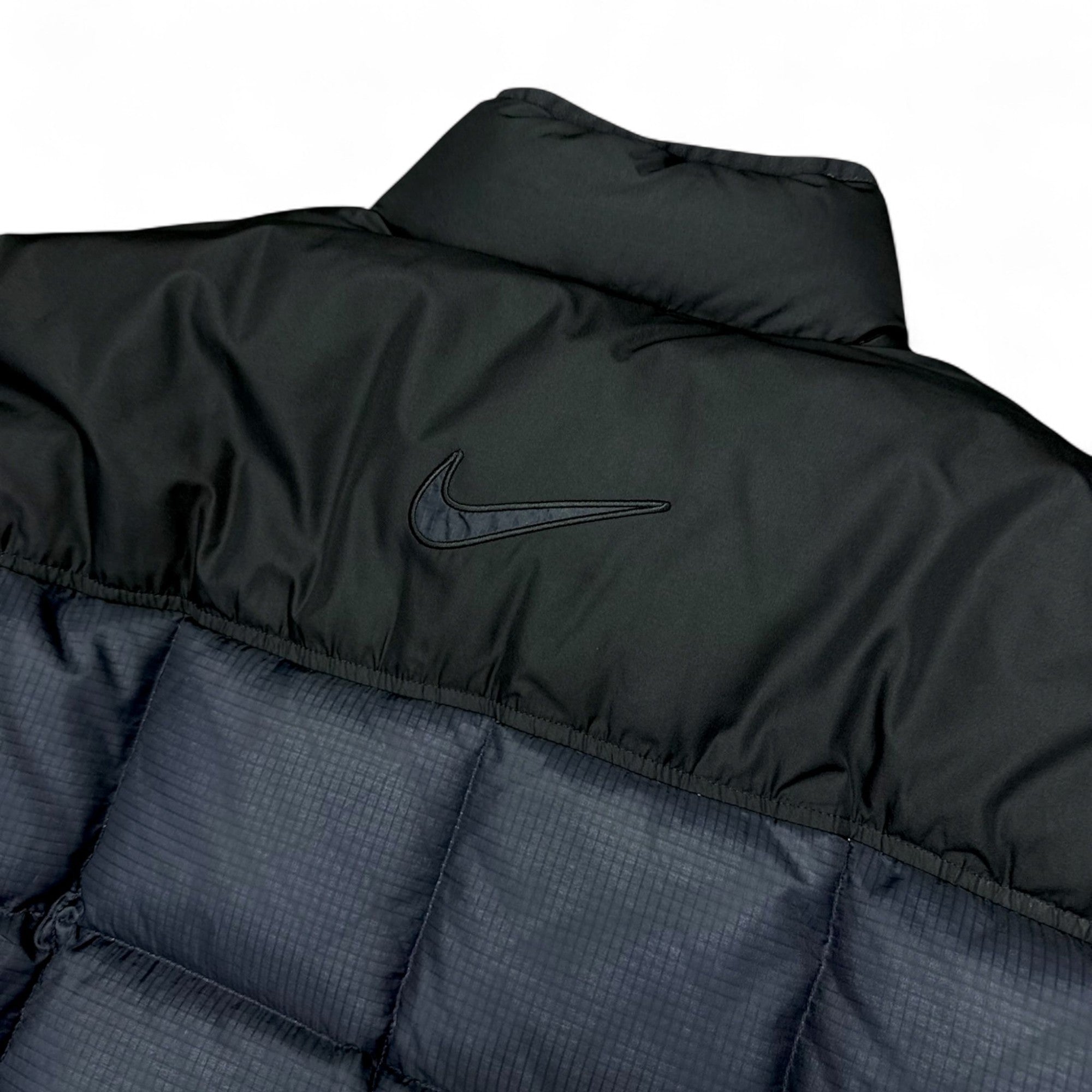 Vintage 90s rare Center-Swoosh Down Pufferjacke Navy-Maverick