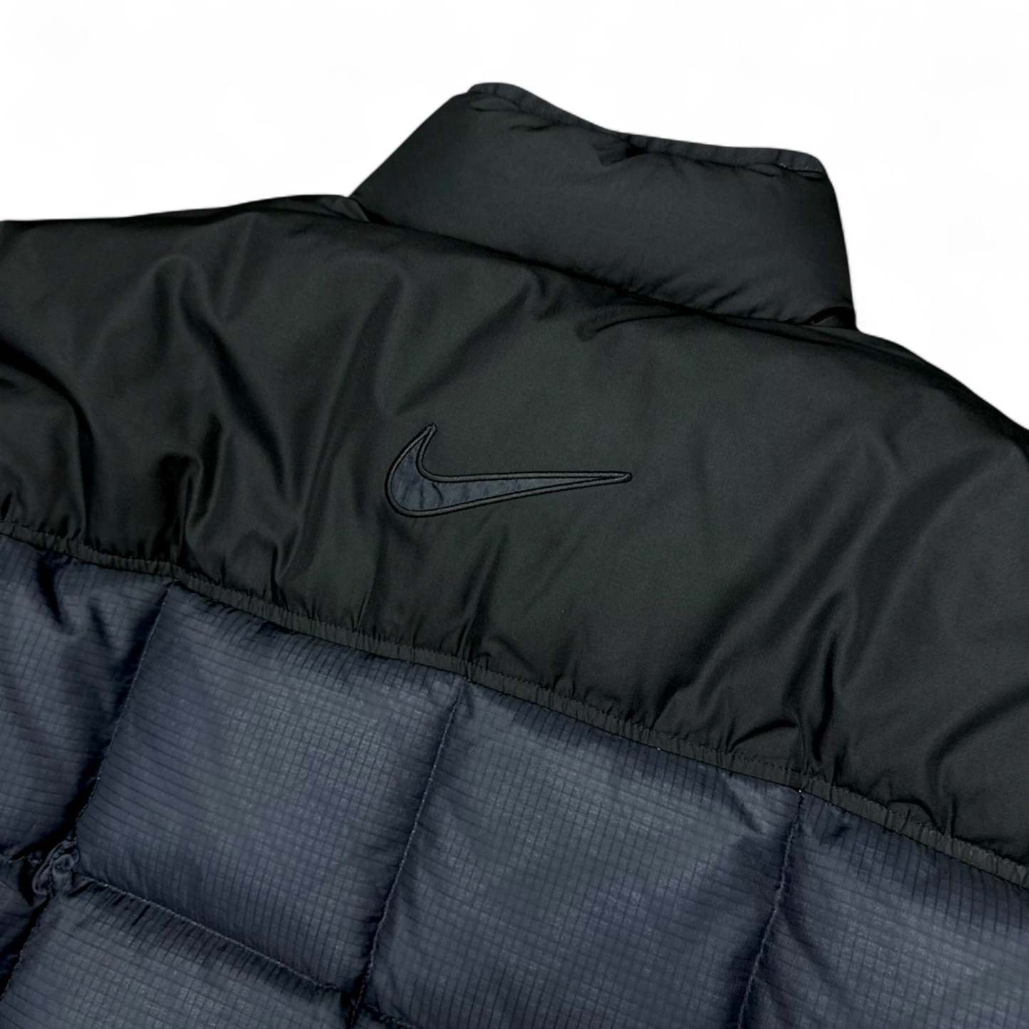 Vintage 90s rare Center-Swoosh Down Pufferjacke Navy-Maverick