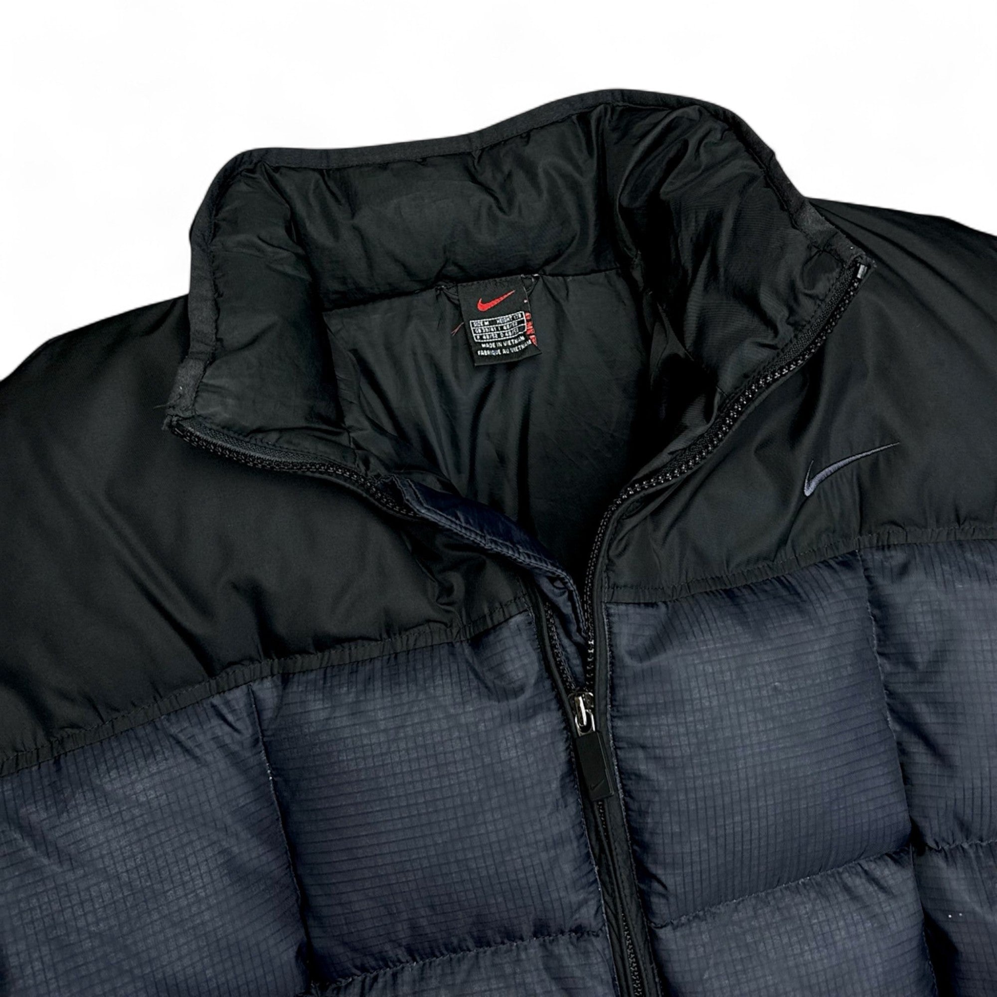 Vintage 90s rare Center-Swoosh Down Pufferjacke Navy-Maverick