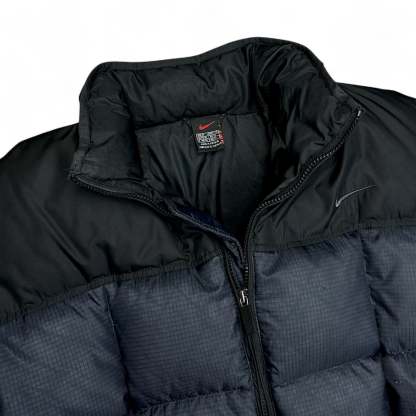 Vintage 90s rare Center-Swoosh Down Pufferjacke Navy-Maverick