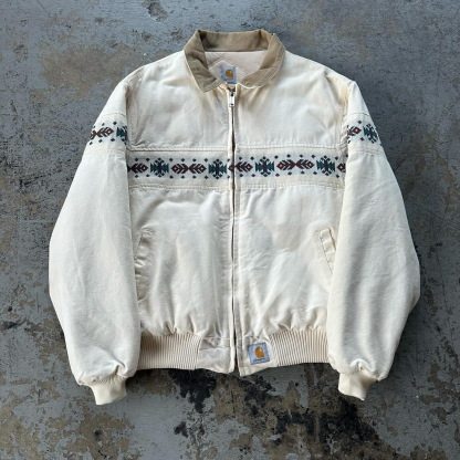 Aztec patchwork tribal style vintage work jacket-Maverick