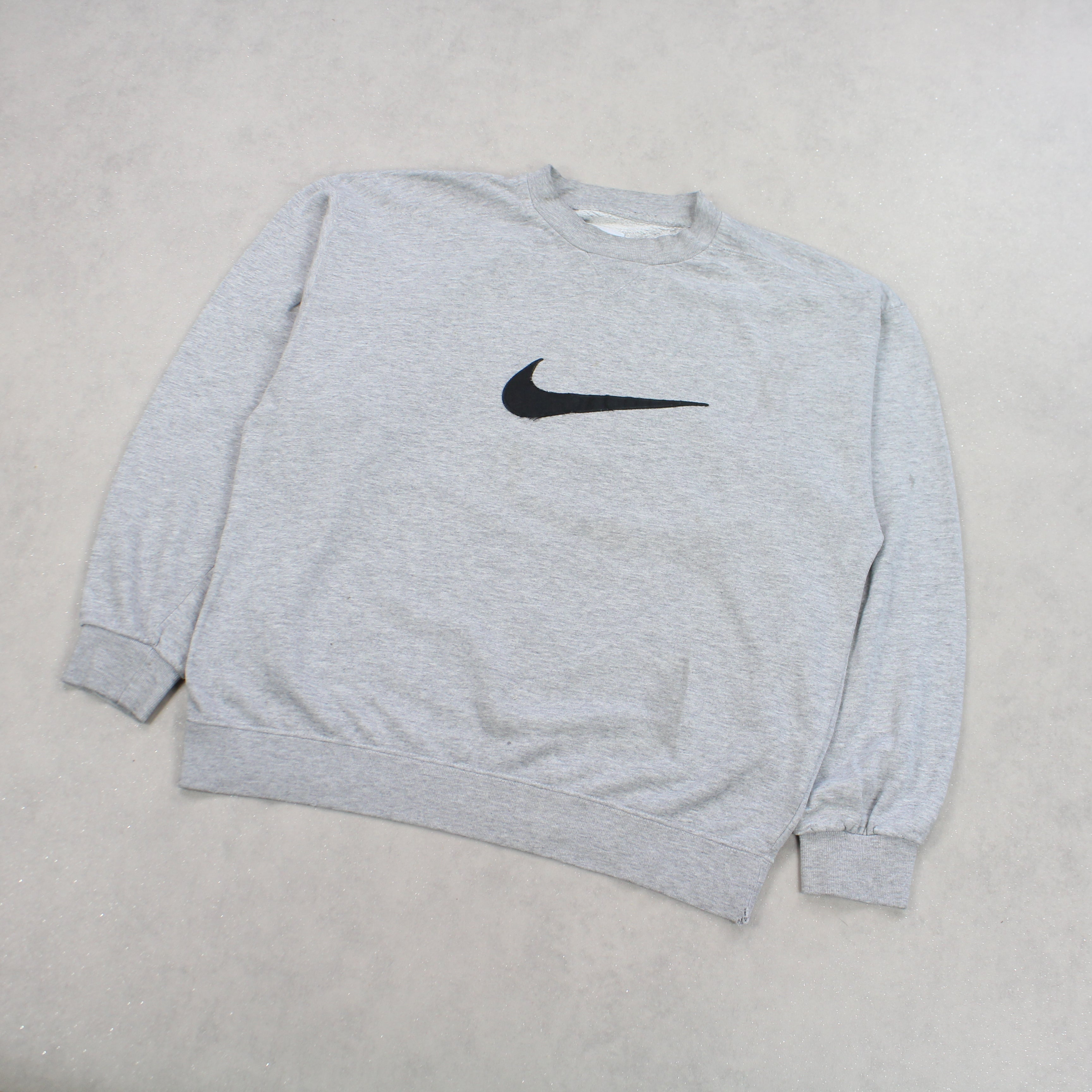 RARE 1990s  Swoosh Sweatshirt Grey-Maverick