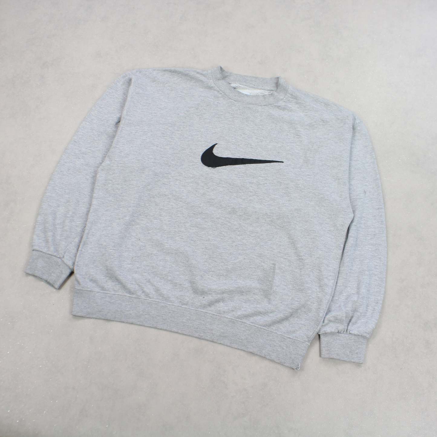 RARE 1990s  Swoosh Sweatshirt Grey-Maverick