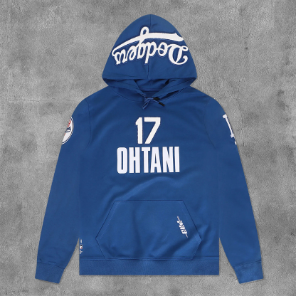 No.17 Print Long Sleeve Hoodies-Maverick