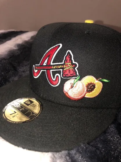 NEW ERA OFFSET X ATLANTA BRAVES EMBROIDERED CASUAL BASEBALL CAP-Maverick