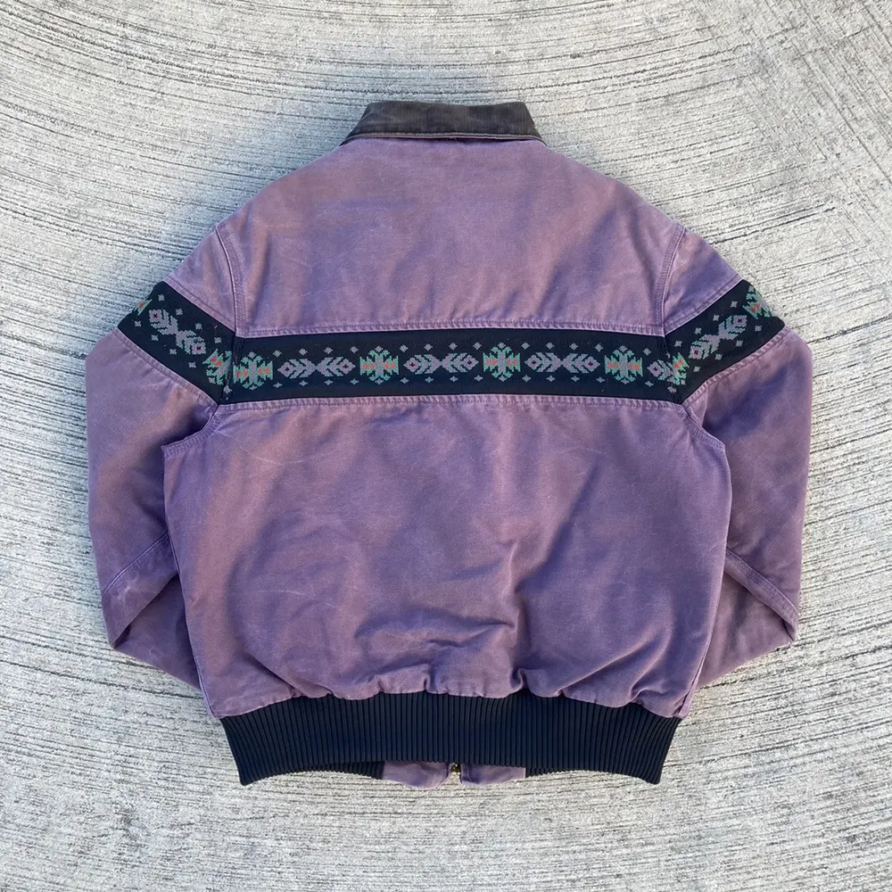 Vintage tribal pattern zip-up jacket-Maverick