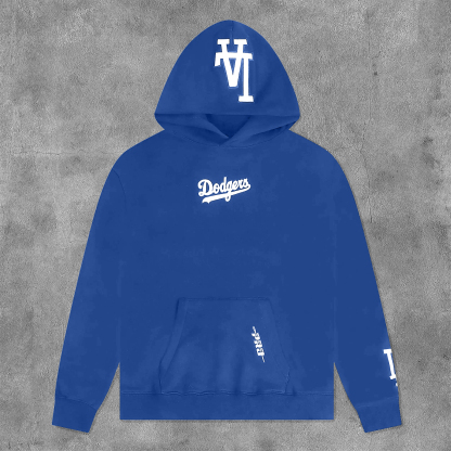 Los Angeles Print Long Sleeve Hoodies-Maverick