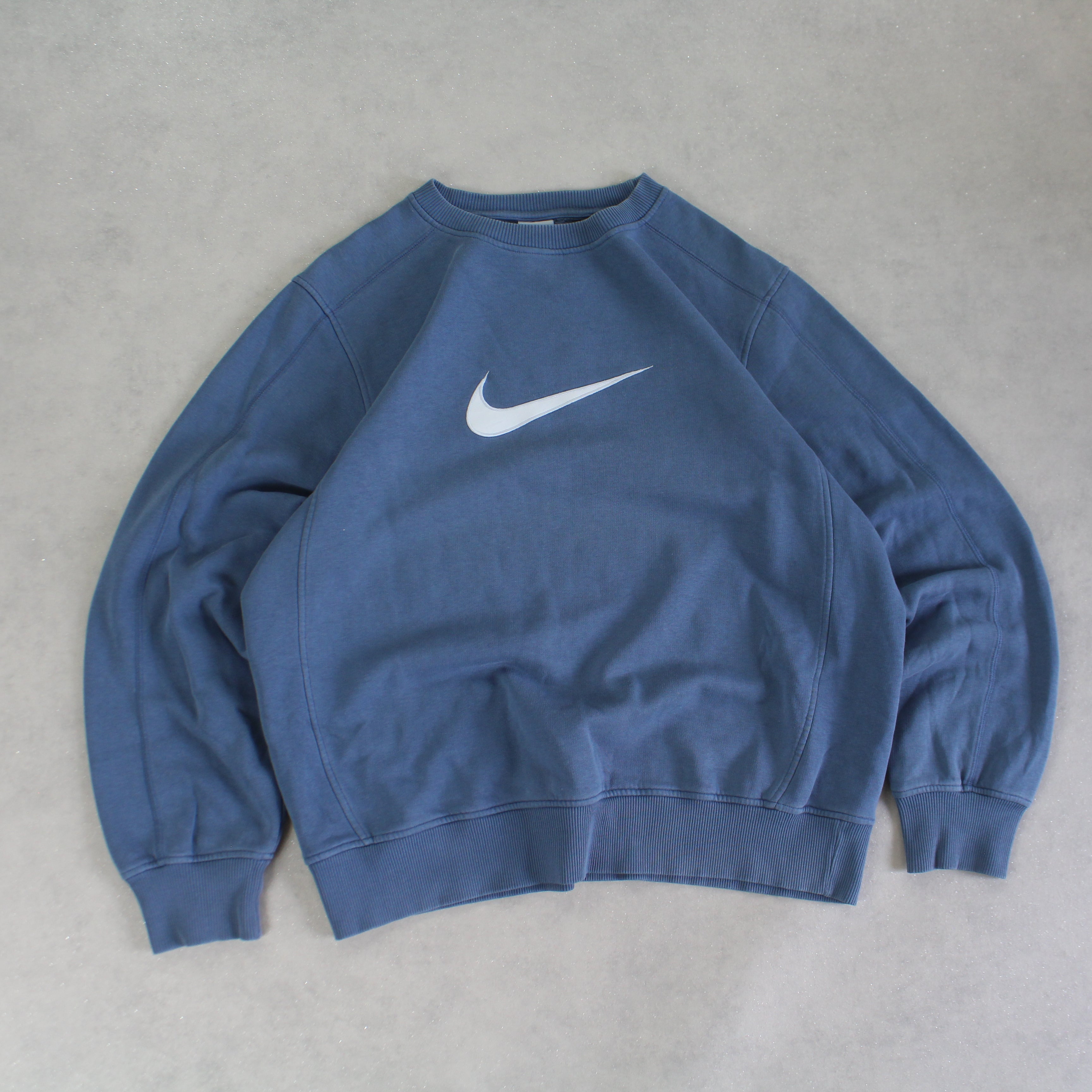 RARE 2000s  Swoosh Sweatshirt Blue-Maverick