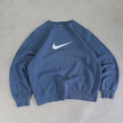 RARE 2000s  Swoosh Sweatshirt Blue-Maverick
