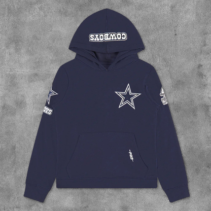 Fashionable Cowboys Print Long Sleeve Hoodies-Maverick