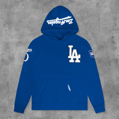 Casual Los Angeles Letters Print Long Sleeve Hoodies-Maverick