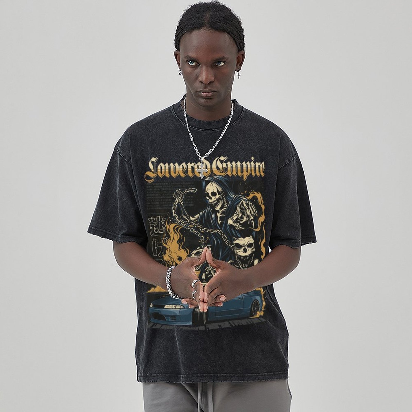 Unisex Vintage Solid Wash Denim T-Shirts 1018