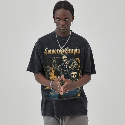 Unisex Vintage Solid Wash Denim T-Shirts 1018