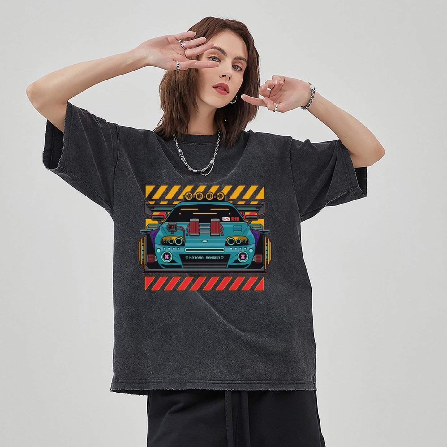 Unisex Vintage Solid Wash Denim T-Shirts 1003