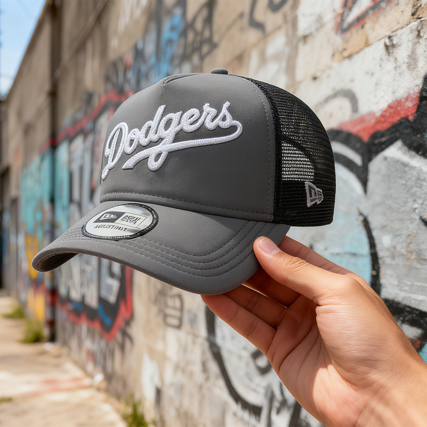 LOS ANGELES DODGERS MLB GREY BLACK UV / NEW ERA A-FRAME TRUCKER-Maverick