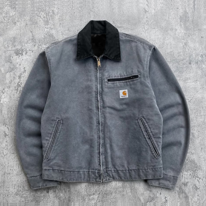 Fashion Solid Color Long Sleeve Zipper Multi-Pocket Jacket-Maverick