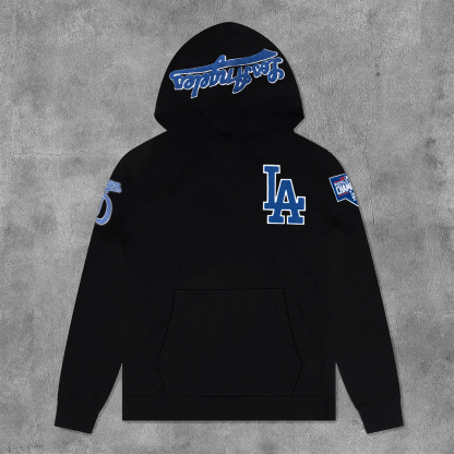 Casual Los Angeles Letters Print Long Sleeve Hoodies-Maverick