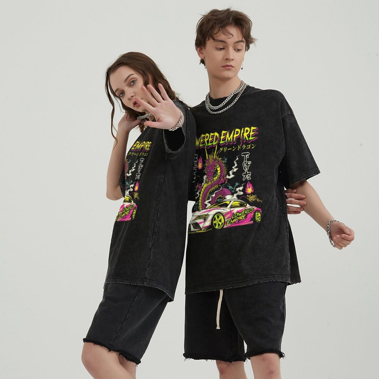 Unisex Vintage Solid Wash Denim T-Shirts 1009