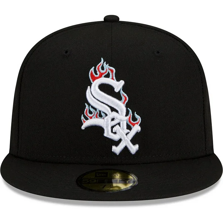 NEW ERA CHICAGO WHITE SOX BLACK 2005 WORLD SERIES TEAM EMBROIDERED CASUAL BASEBALL CAP-Maverick