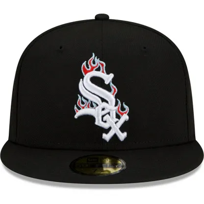 NEW ERA CHICAGO WHITE SOX BLACK 2005 WORLD SERIES TEAM EMBROIDERED CASUAL BASEBALL CAP-Maverick