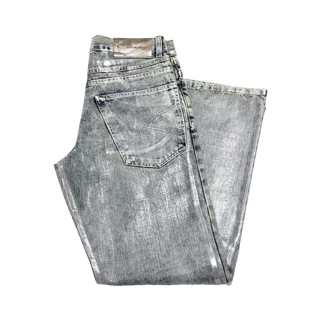 Slightly bootcut washed jeans