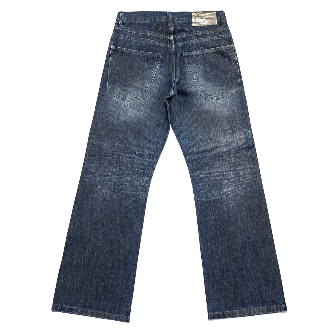 Slightly bootcut washed jeans