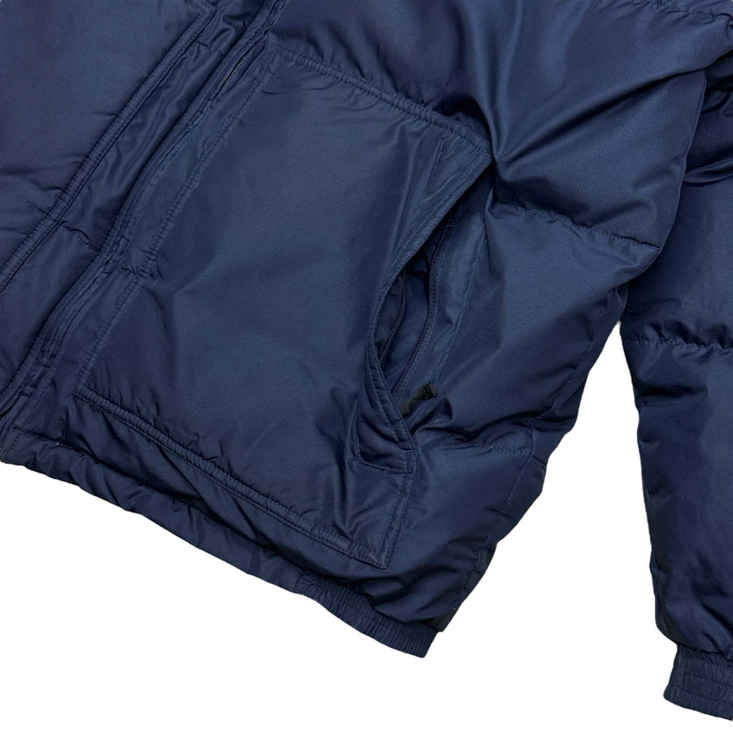 Vintage 90s Center-Swoosh Pufferjacke Navy-Maverick