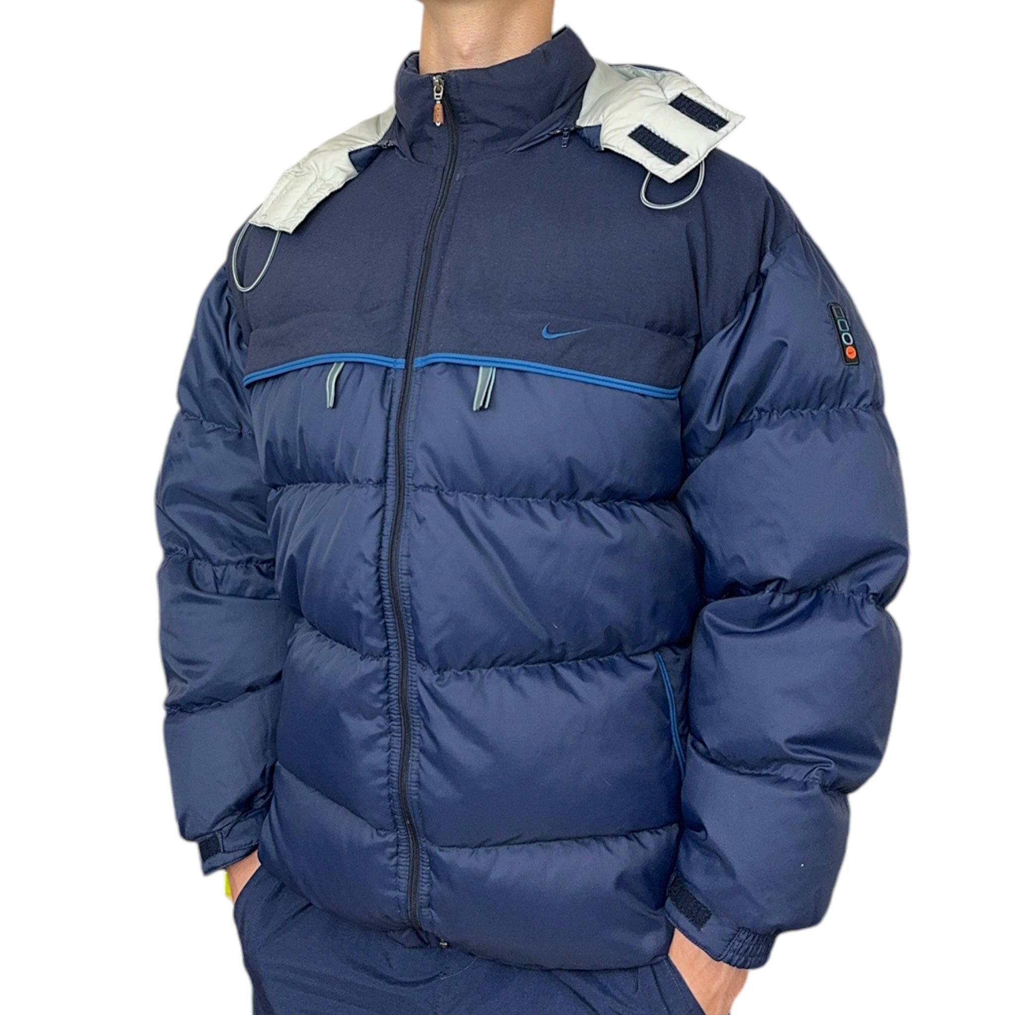 Vintage 90s Down Pufferjacke Navy-Maverick