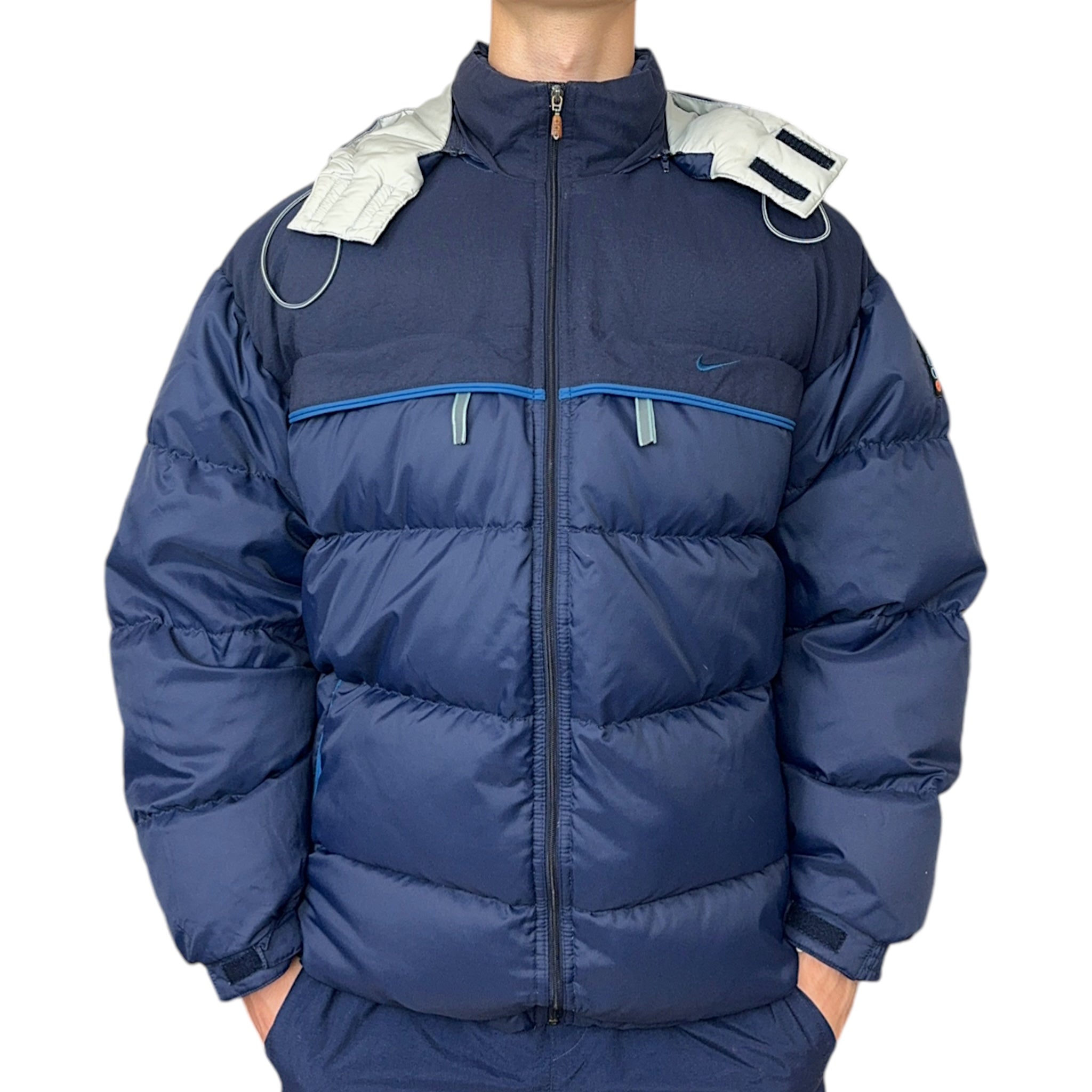 Vintage 90s Down Pufferjacke Navy-Maverick