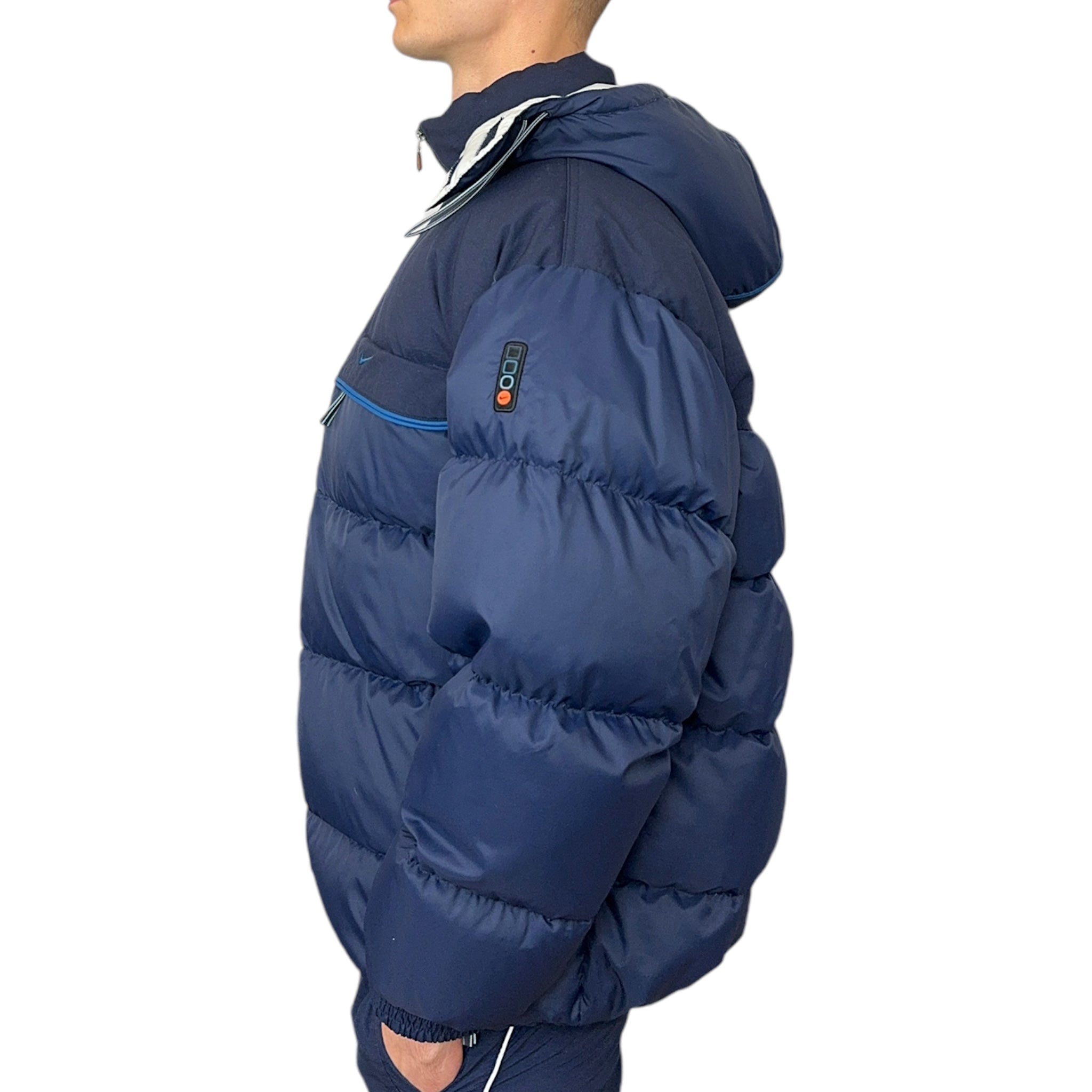 Vintage 90s Down Pufferjacke Navy-Maverick