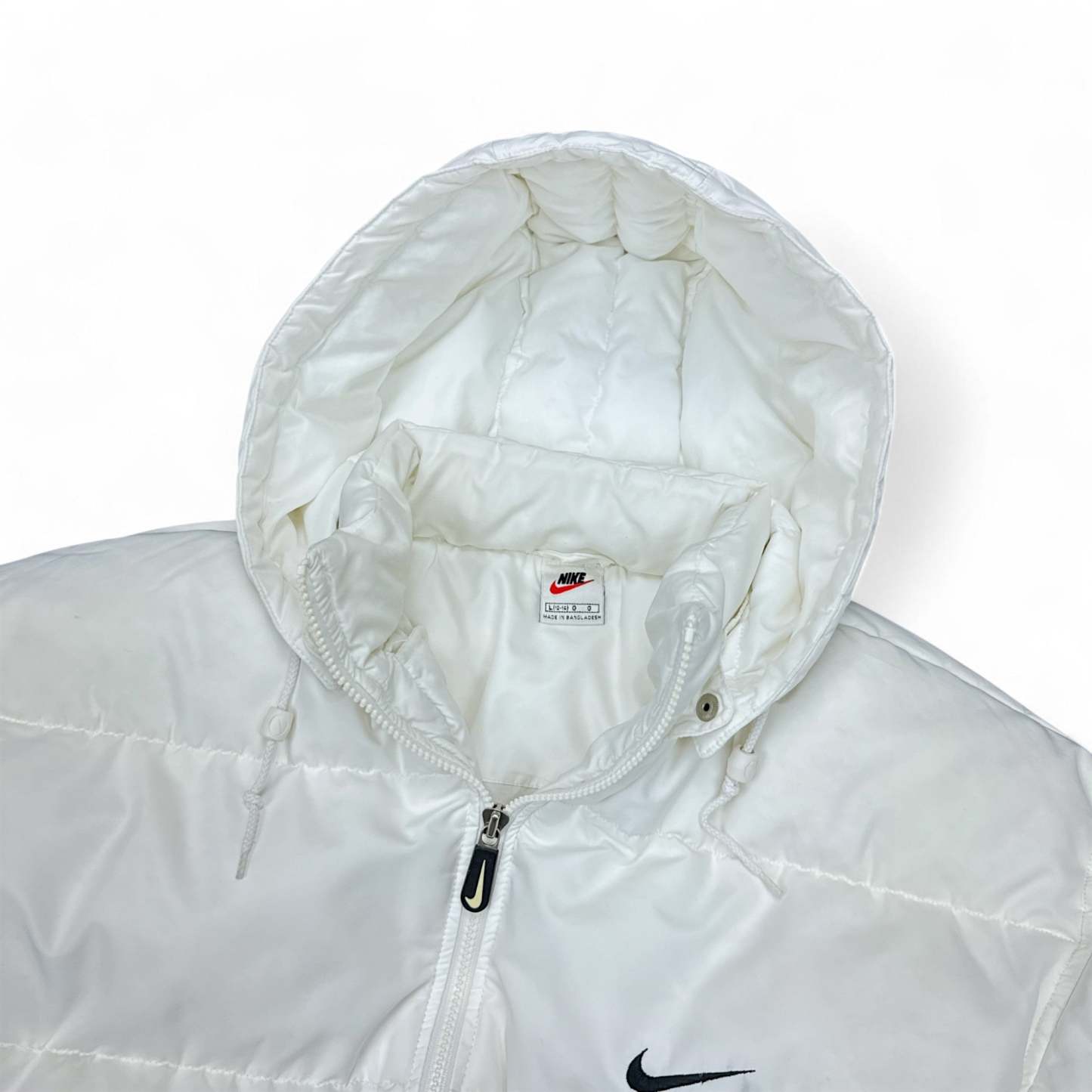 Vintage 90s Rare Down Spellout Pufferjacke Wei?-Maverick