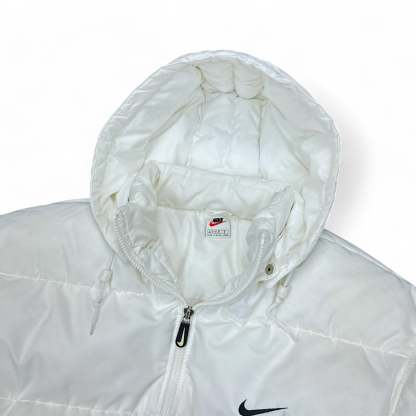 Vintage 90s Rare Down Spellout Pufferjacke Wei?-Maverick