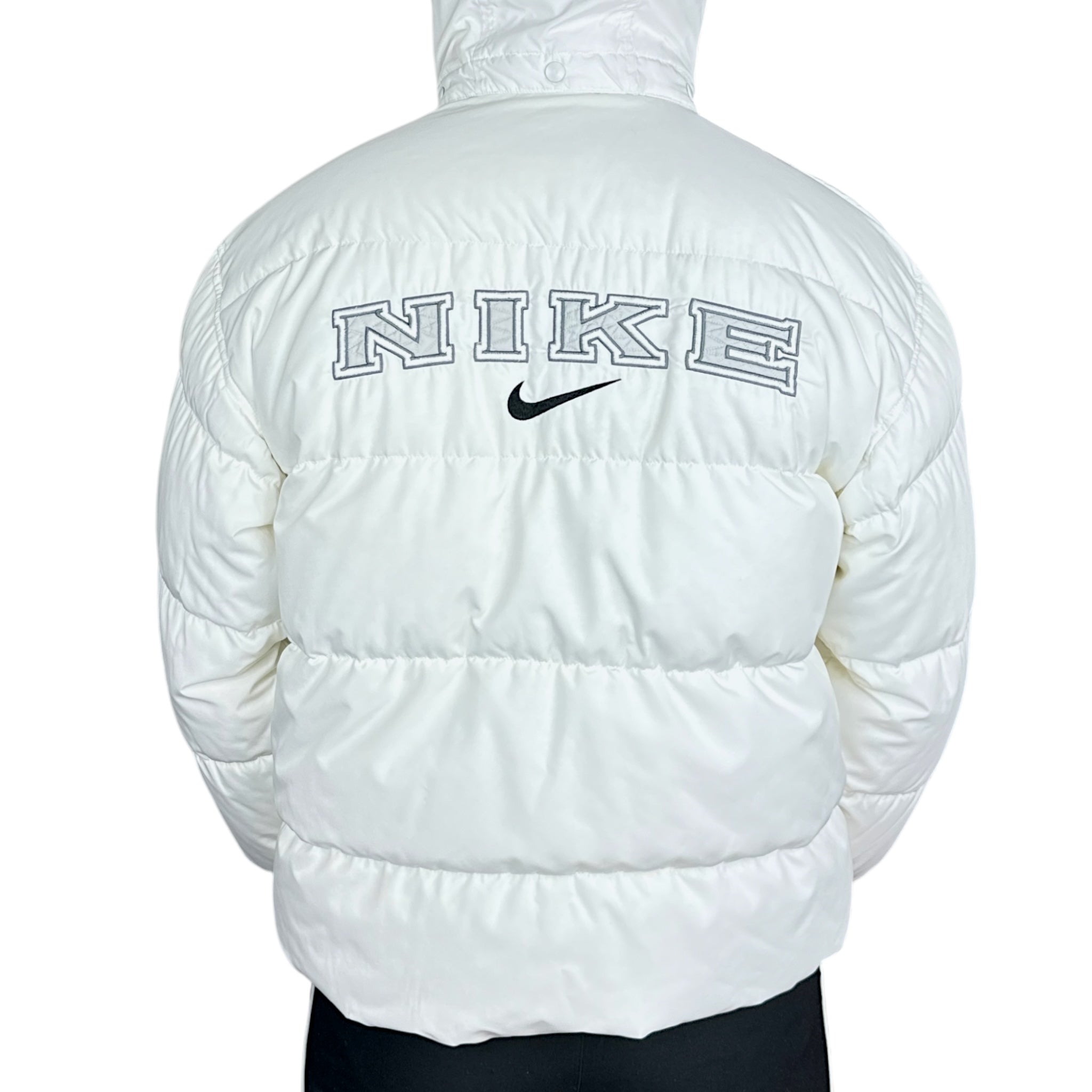 Vintage 90s Rare Down Spellout Pufferjacke Wei?-Maverick