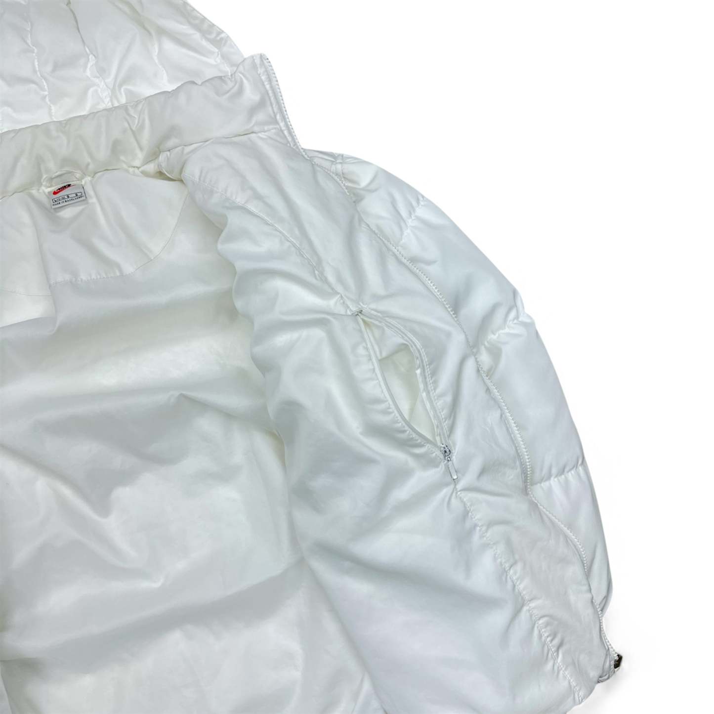 Vintage 90s Rare Down Spellout Pufferjacke Wei?-Maverick