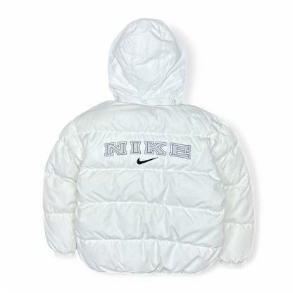 Vintage 90s Rare Down Spellout Pufferjacke Wei?-Maverick