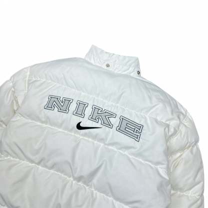 Vintage 90s Rare Down Spellout Pufferjacke Wei?-Maverick