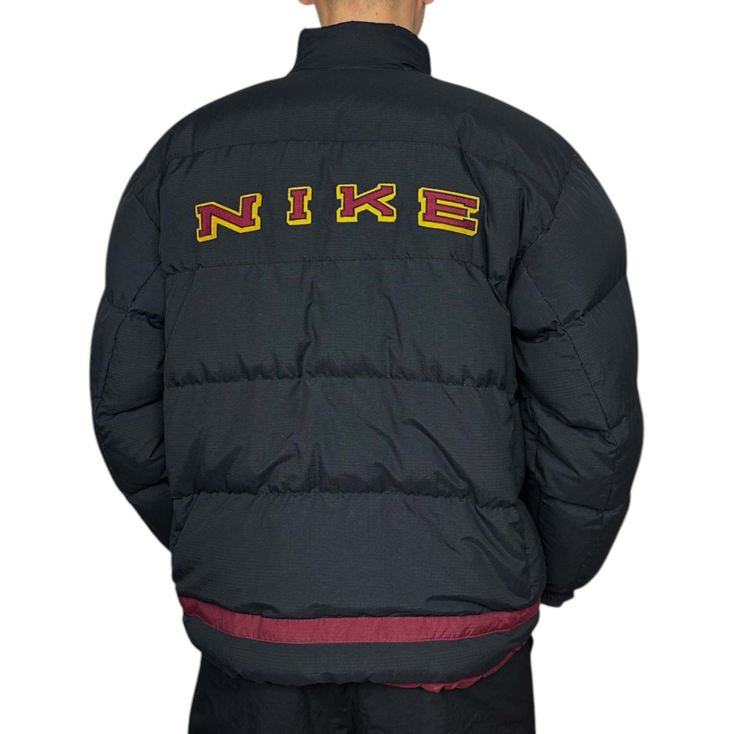 Vintage 90s Rare Spellout Reversible Down PufferJacke-Maverick